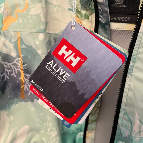 Sz M Helly Hansen Women's Hooded Rainwear - Picture 6 of 11